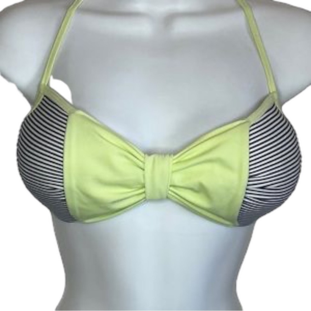 NEW!!! Damsel Padded Light Green Bikini with Stripped Bow Size M